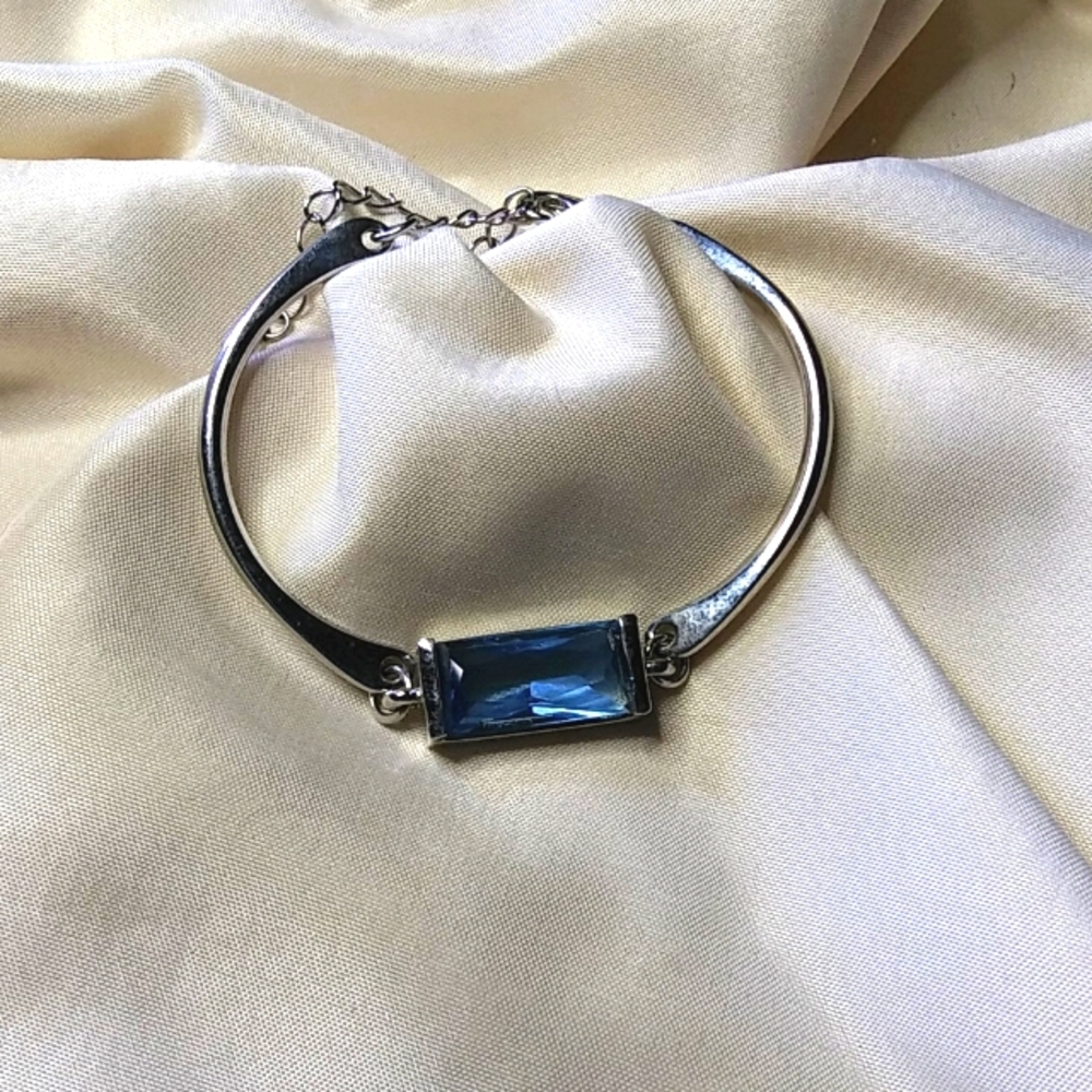Blue stone Silver Bracelet